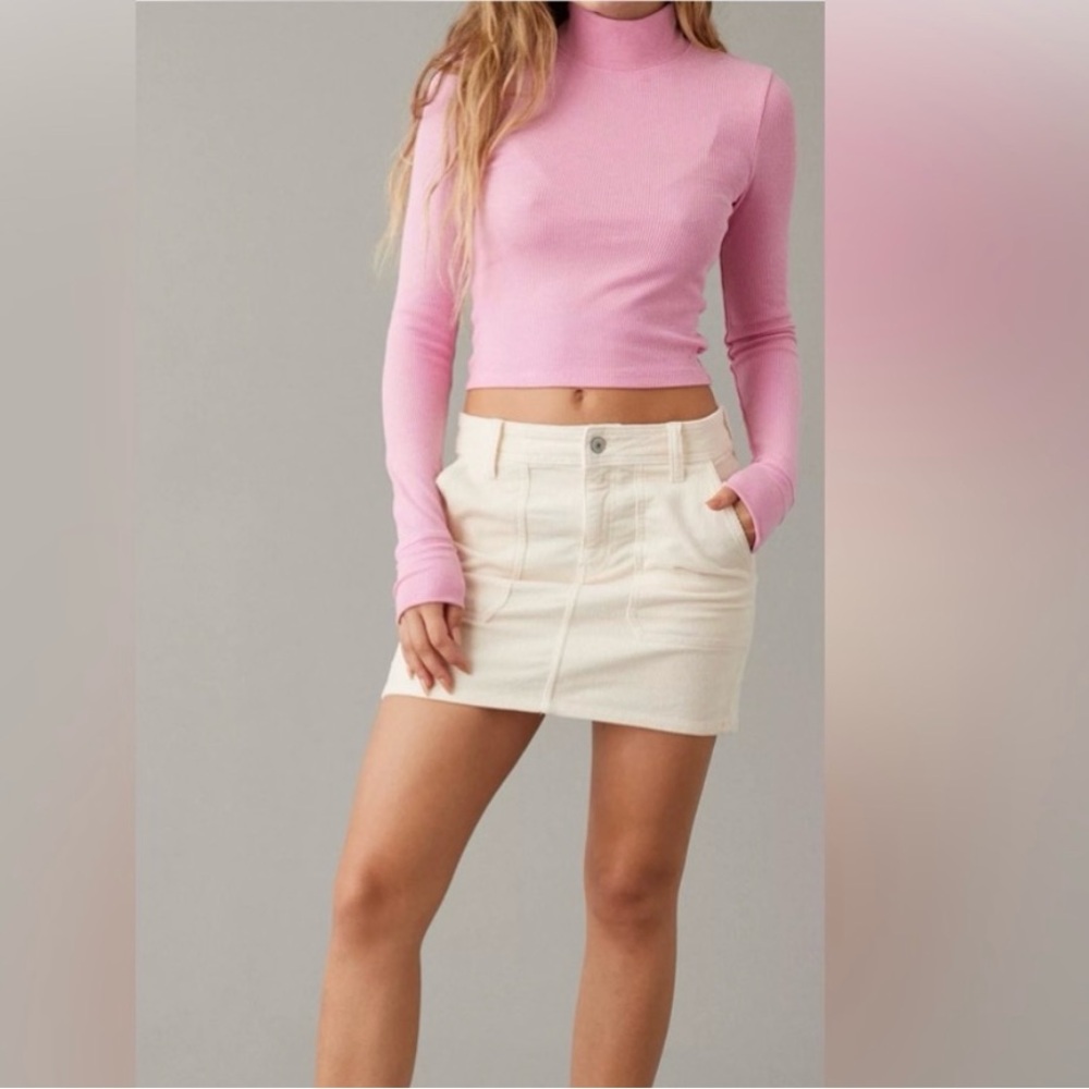 American Eagle Mock Neck pink NWOT